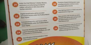 Manik Saha Targets TIPRA Motha, Pushes Development Agenda at BJP Manifesto Launch