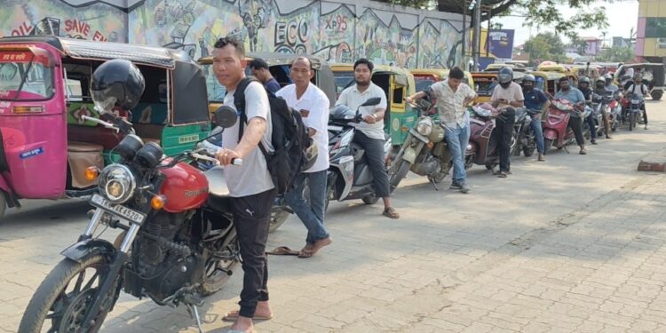 Panic Buying Triggers Long Queues at Fuel Stations Across Agartala