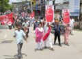 CPI(M), DYFI Hold Protest March in Agartala Against Fuel Price Hike