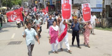 CPI(M), DYFI Hold Protest March in Agartala Against Fuel Price Hike