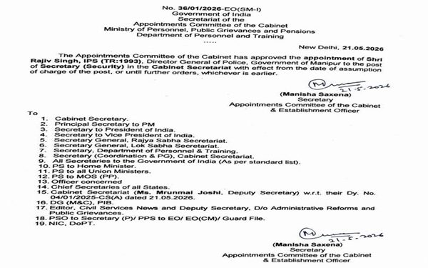 Tripura cadre IPS Rajiv Singh gets key security post