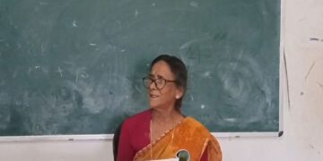 Tripura teacher continues teaching after retirement