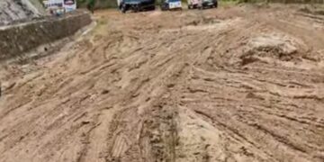 Waterlogged NH-108B Cripples Traffic in Tripura