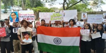 Students demand Dharmendra Pradhan’s resignation.