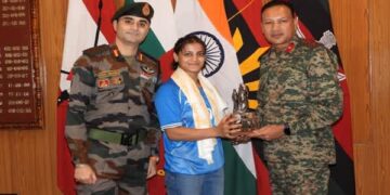 Assam Rifles Honours Tripura Sports Star Asmita Dey
