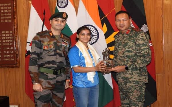 Assam Rifles Honours Tripura Sports Star Asmita Dey