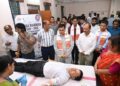 Rebati Tripura Donates Blood at Raksha Bandhan Camp