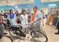 Rajib Bhattacharjee Distributes Bicycles to Girls
