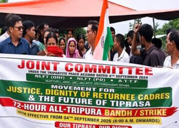 Tripura Transport Hit on Bandh Day 2