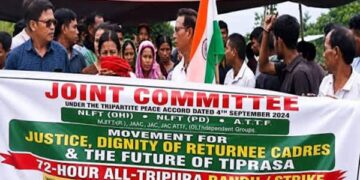 Tripura Transport Hit on Bandh Day 2