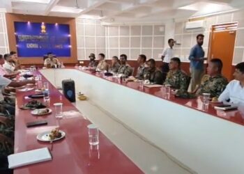 SP” Khowai reviews deployment and security arrangements with CAPF officials for Sept 28 TTAADC Village Committee polls in Tripura