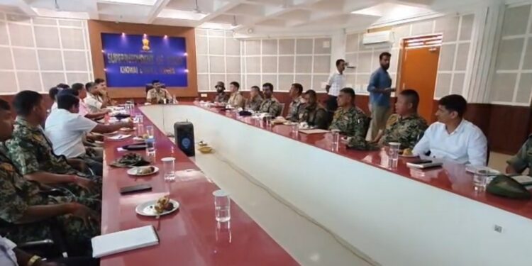 SP” Khowai reviews deployment and security arrangements with CAPF officials for Sept 28 TTAADC Village Committee polls in Tripura
