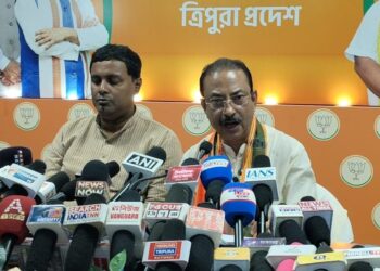 BJP Central Leaders’ Tripura Visit Triggers Speculation Over Alliance Formula Ahead of Village Committee Polls