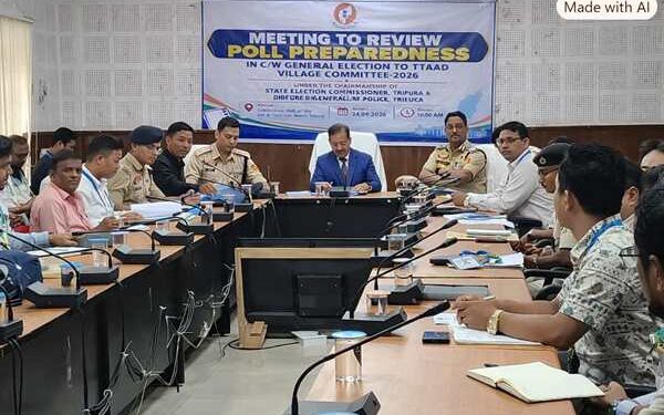 SEC, DGP-in-charge review North Tripura preparedness for Village Committee polls