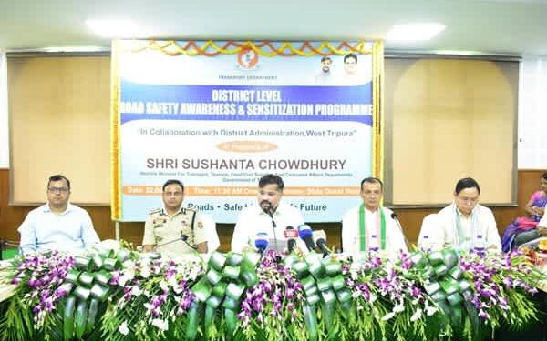 Tripura Intensifies Road Safety Campaign, Stresses Responsible Road Use