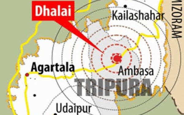 3.8-magnitude quake strikes Tripura’s Dhalai, no damage reported