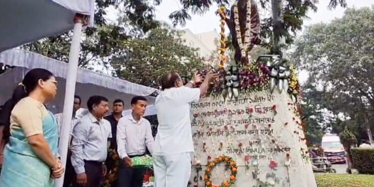 Governor Pays Tribute to Mahatma Gandhi in Agartala on Gandhi Jayanti.