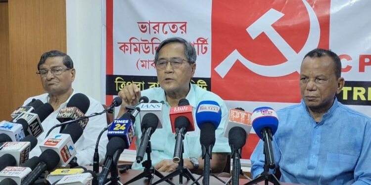 Tripura LOP and CPI(M) state secretary Chaudhury questions CM Saha’s NDA victory claim, dismisses ‘minor incidents’ remark during Village Committee poll results
