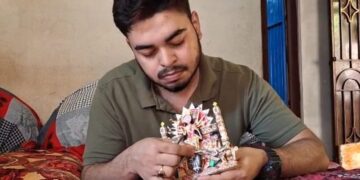 From waste to wonder: Tripura art teacher crafts Goddess Durga with 700 matchsticks
