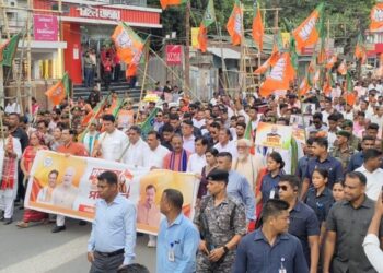 BJP holds rally in Agartala against alleged attempts to destabilise India alongwith foreign power and save democracy as CM Saha targets opposition over SIR