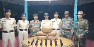 Tripura police seize 9 kg ganja, 29 bottles of cough syrup in Sonamura