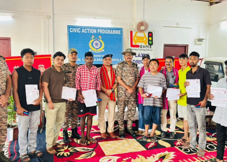 CRPF concludes driving training for nine youths in Tripura