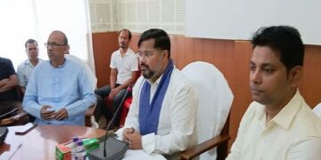 Durga Puja preparations reviewed in Jirania, focus on security and harmony