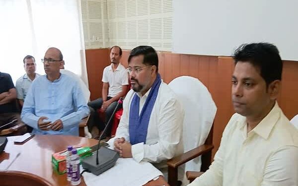 Durga Puja preparations reviewed in Jirania, focus on security and harmony