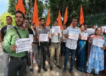 Tripura computer teachers protest over wages, threaten mass resignation