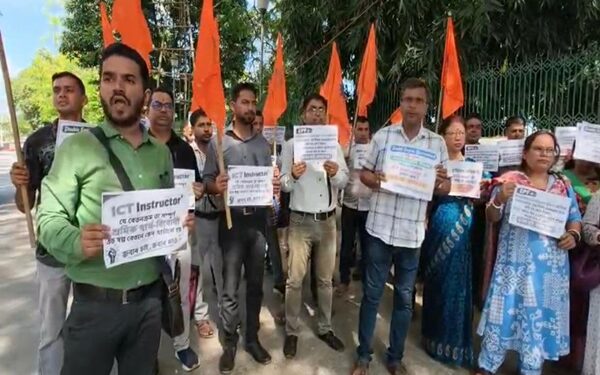 Tripura computer teachers protest over wages, threaten mass resignation